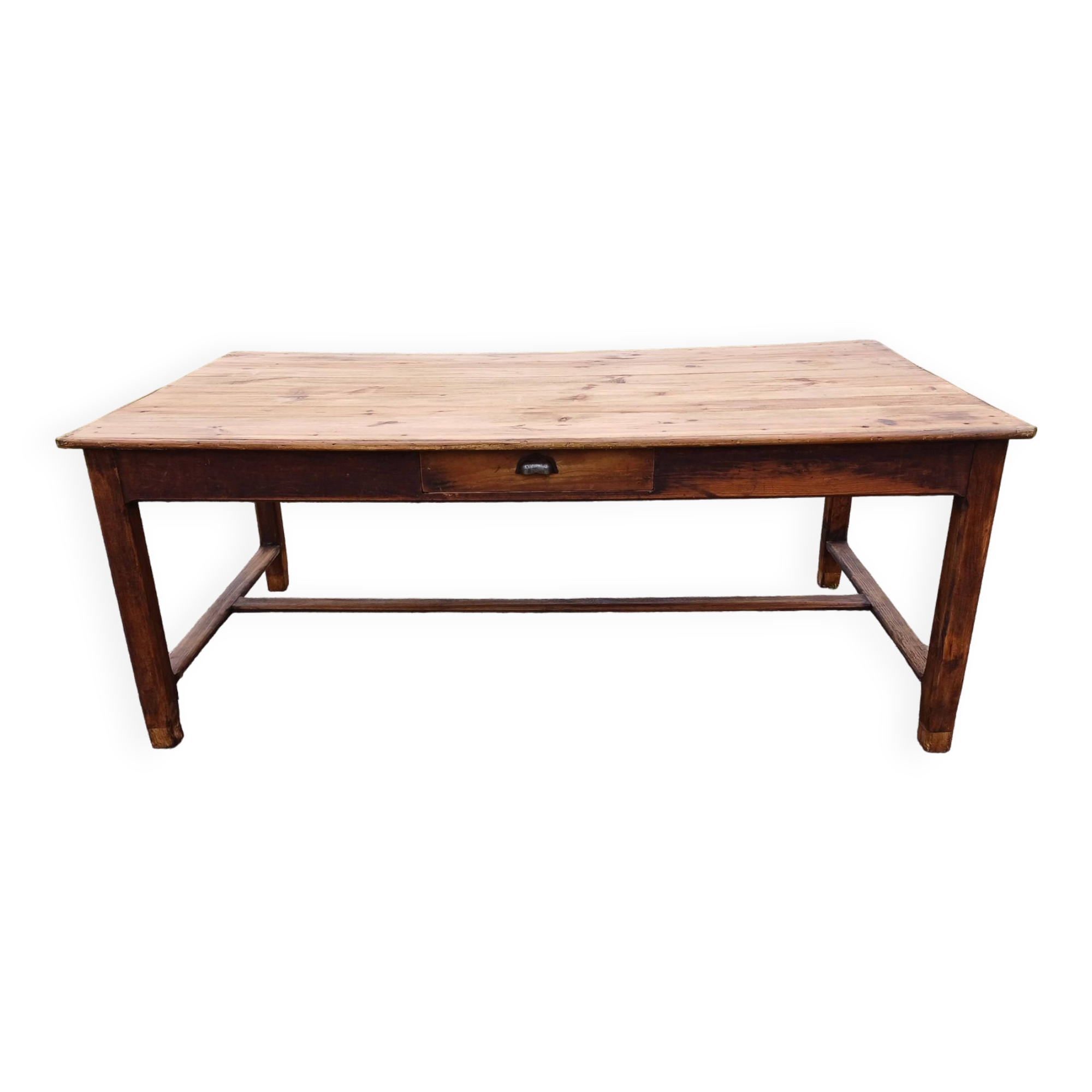 Country Pine Farmhouse Table, 4 Drawers.