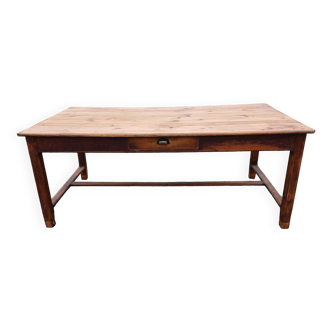 Country Pine Farmhouse Table, 4 Drawers.
