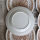 6 Vintage Floral Dessert Plates – Codec – Rustic Brown Decor