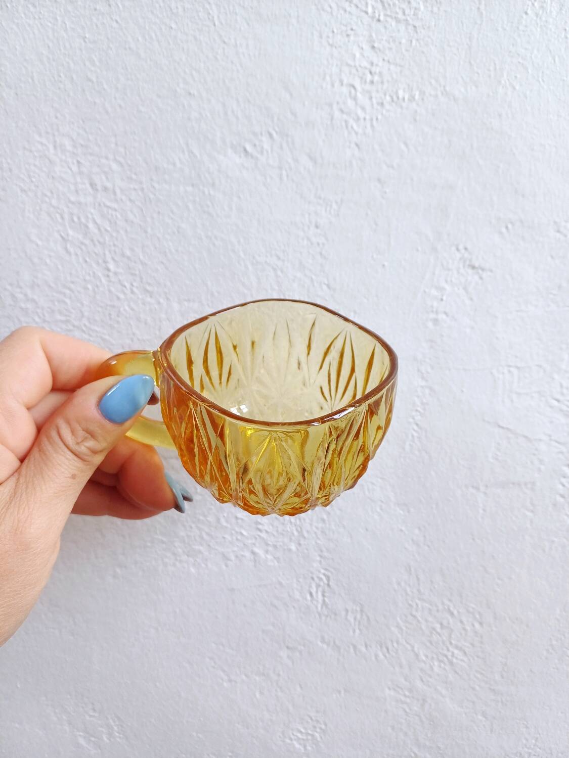 Set of 10 Hazel Atlas "Williamsport" Amber Punch Cups – 1970s