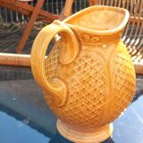 Pichet jaune faience sarreguemines