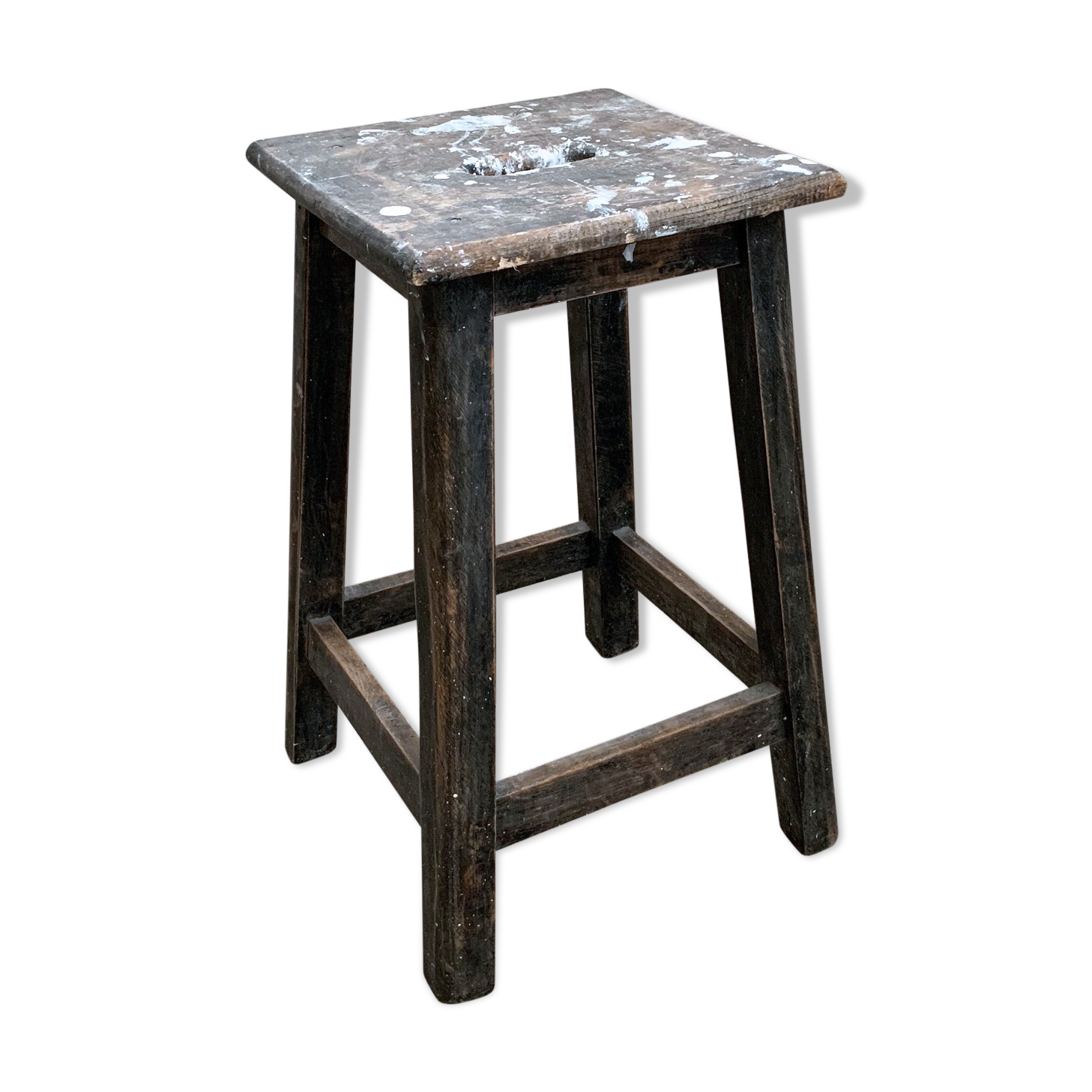 Wooden workshop stool
