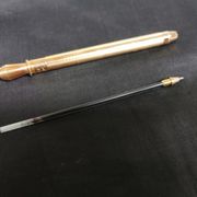 Règle stylo coupe papier plaquée or - nécessaire de bureau vintage gold starry