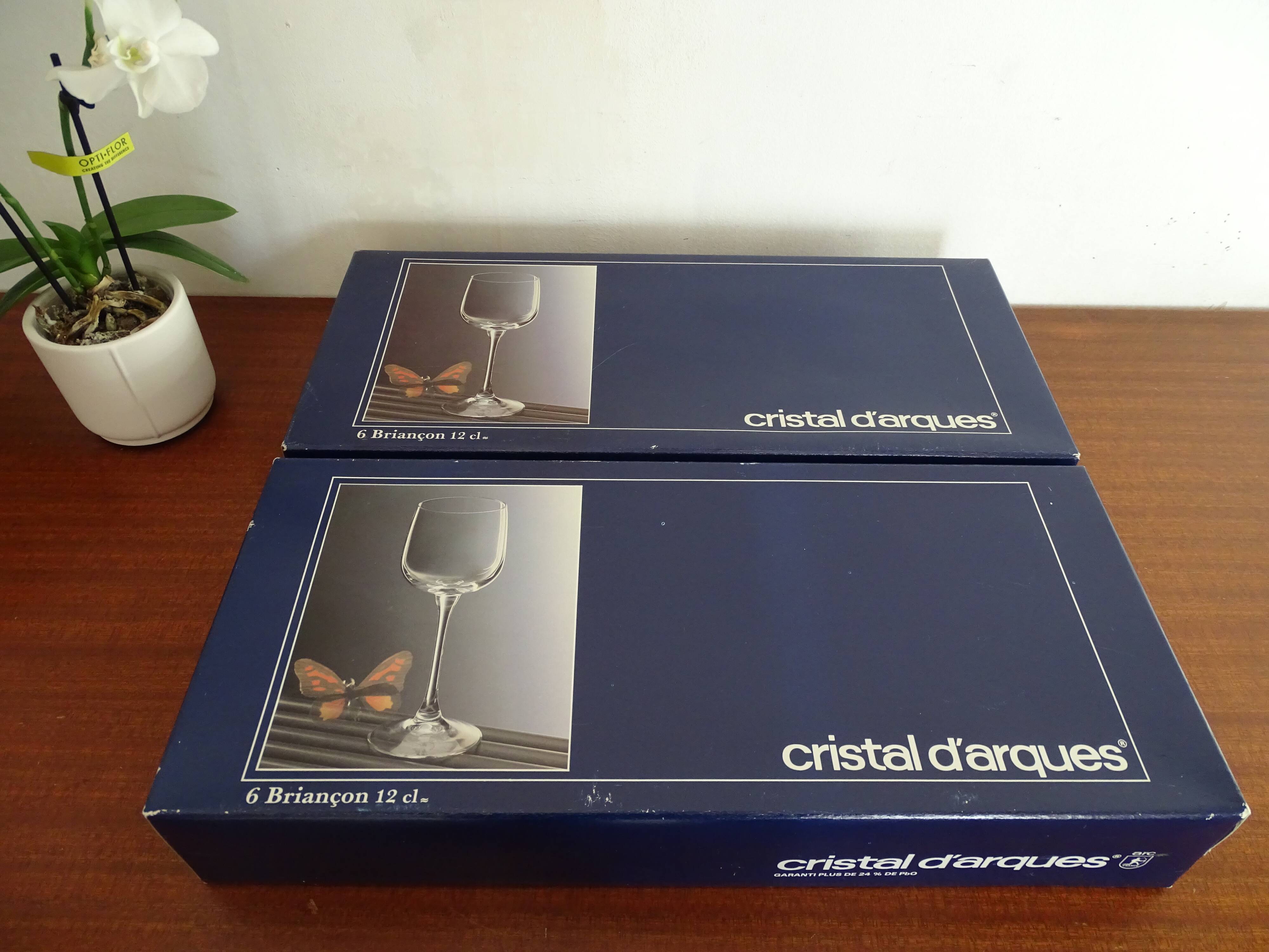 12 glasses of Arques crystal wine model Briançon 12 cl in boxes