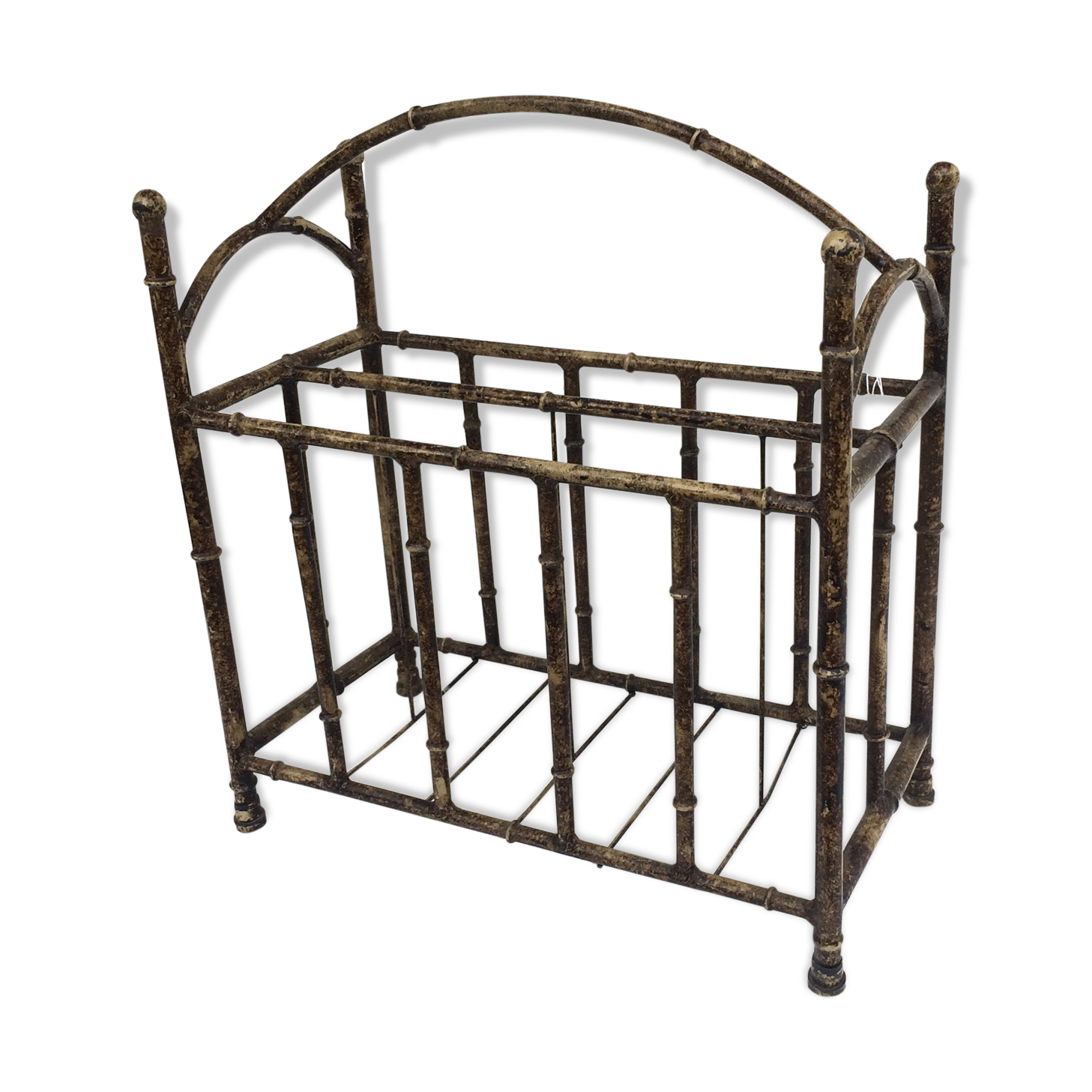 Bamboo effect magazine rack