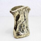 Mid-century bronze or brass vase with herbarium decoration