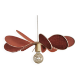 12-blade propeller suspension in rattan and sienna linen
