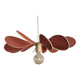 12-blade propeller suspension in rattan and sienna linen