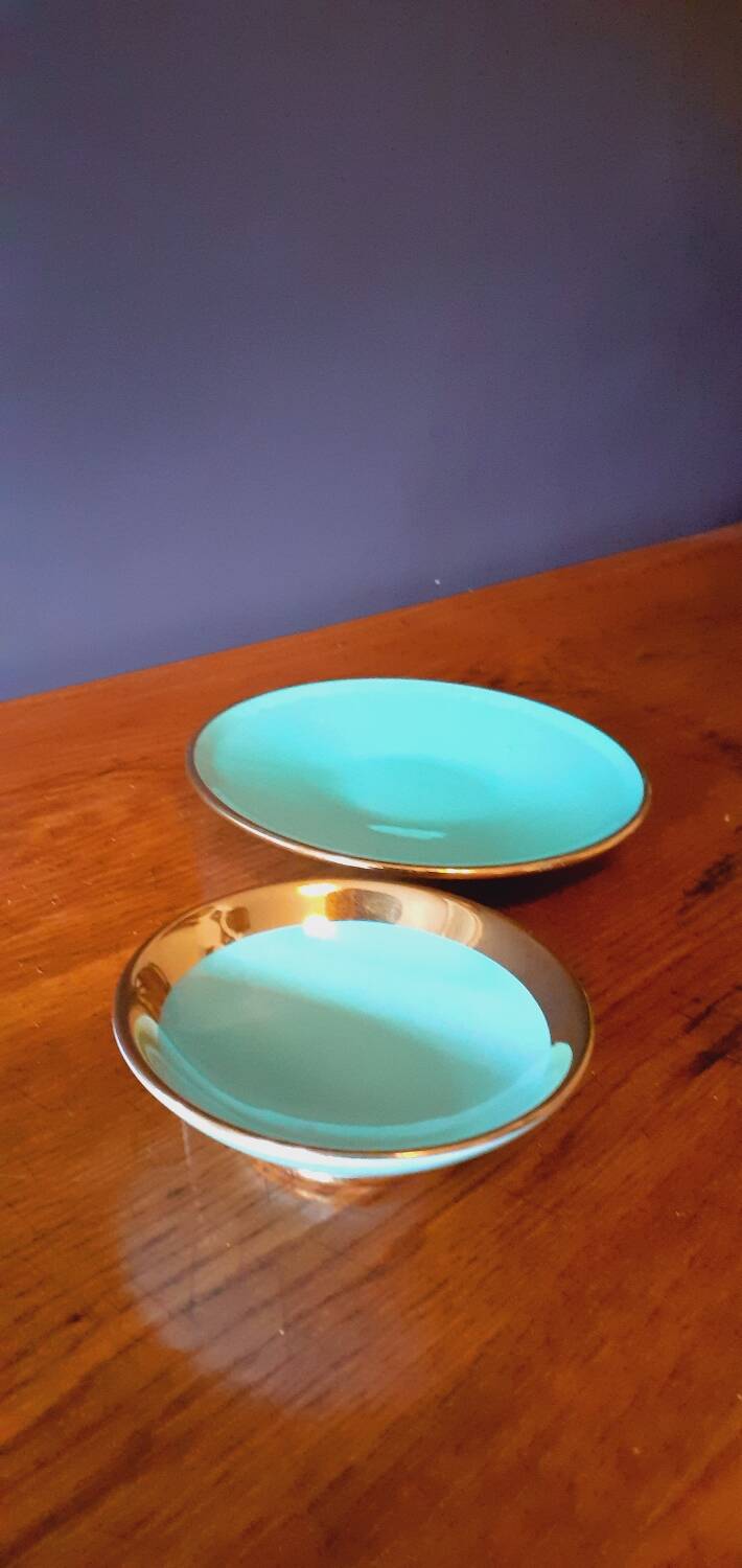 Magdalithe ceramic cup and dish from the 1950s