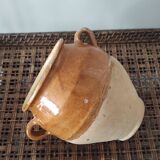 Yellow stoneware confit pot