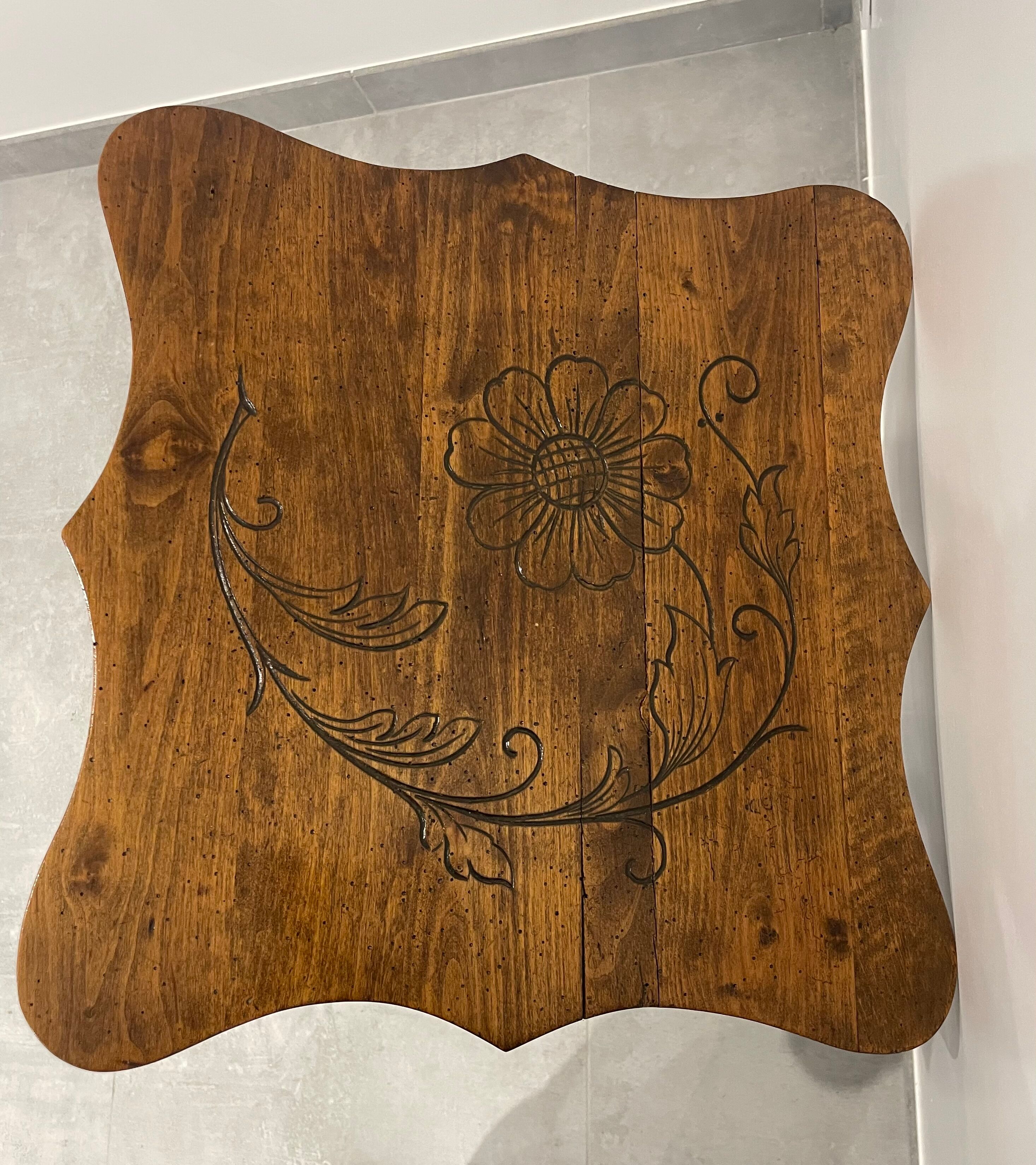 Vintage gueridon side table bamboo way