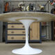 Round table "tulip 137" in marble, Eero Saarinen, Knoll 1960