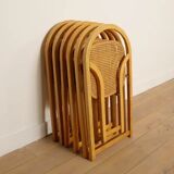 Set of 6 folding chairs | Arca | Gigi Sabadin for Crassevig