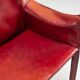 Mario Bellini model Cab 413 dining armchair in leather Cassina Italy 1977