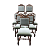 Ensemble de 8 chaises Renaissance