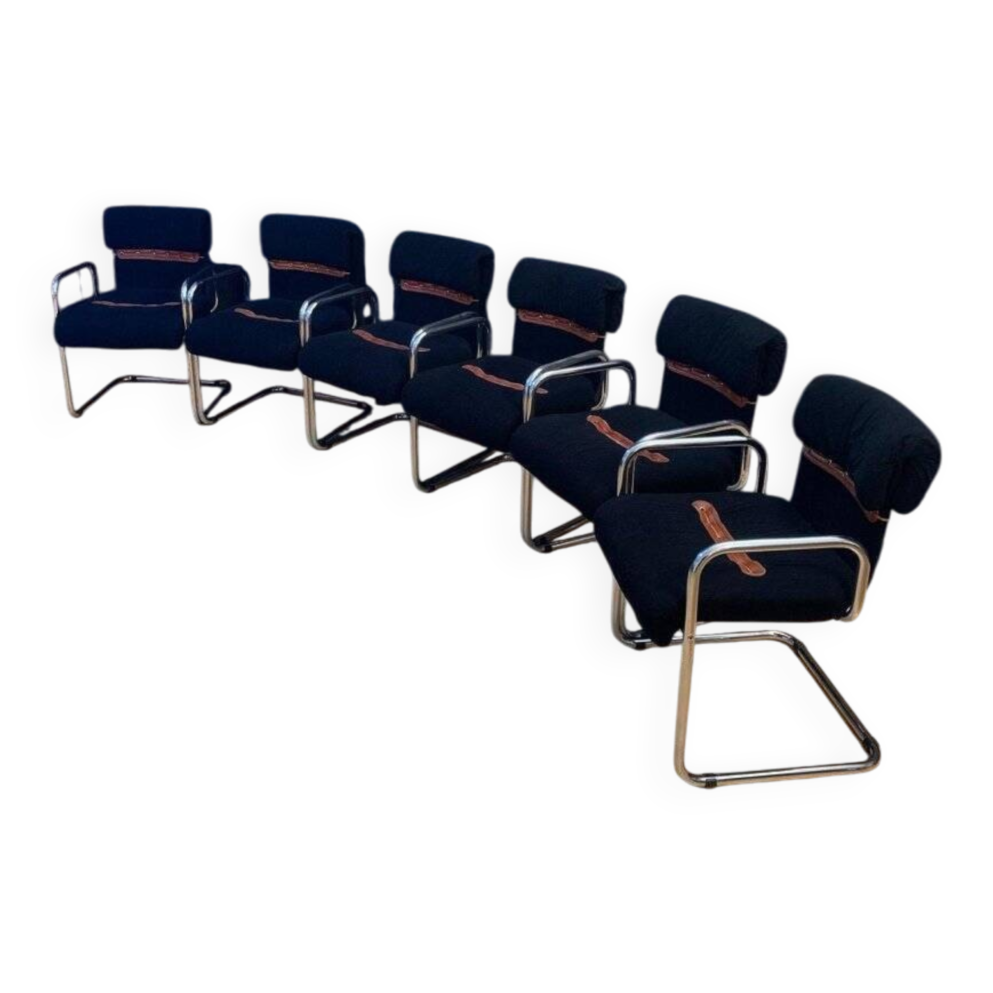 Chairs by Guido Faleschini for i4 Mariani, Italy, 1970s, set of 6