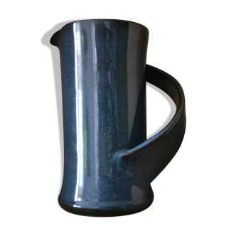 Artisanal blue pitcher