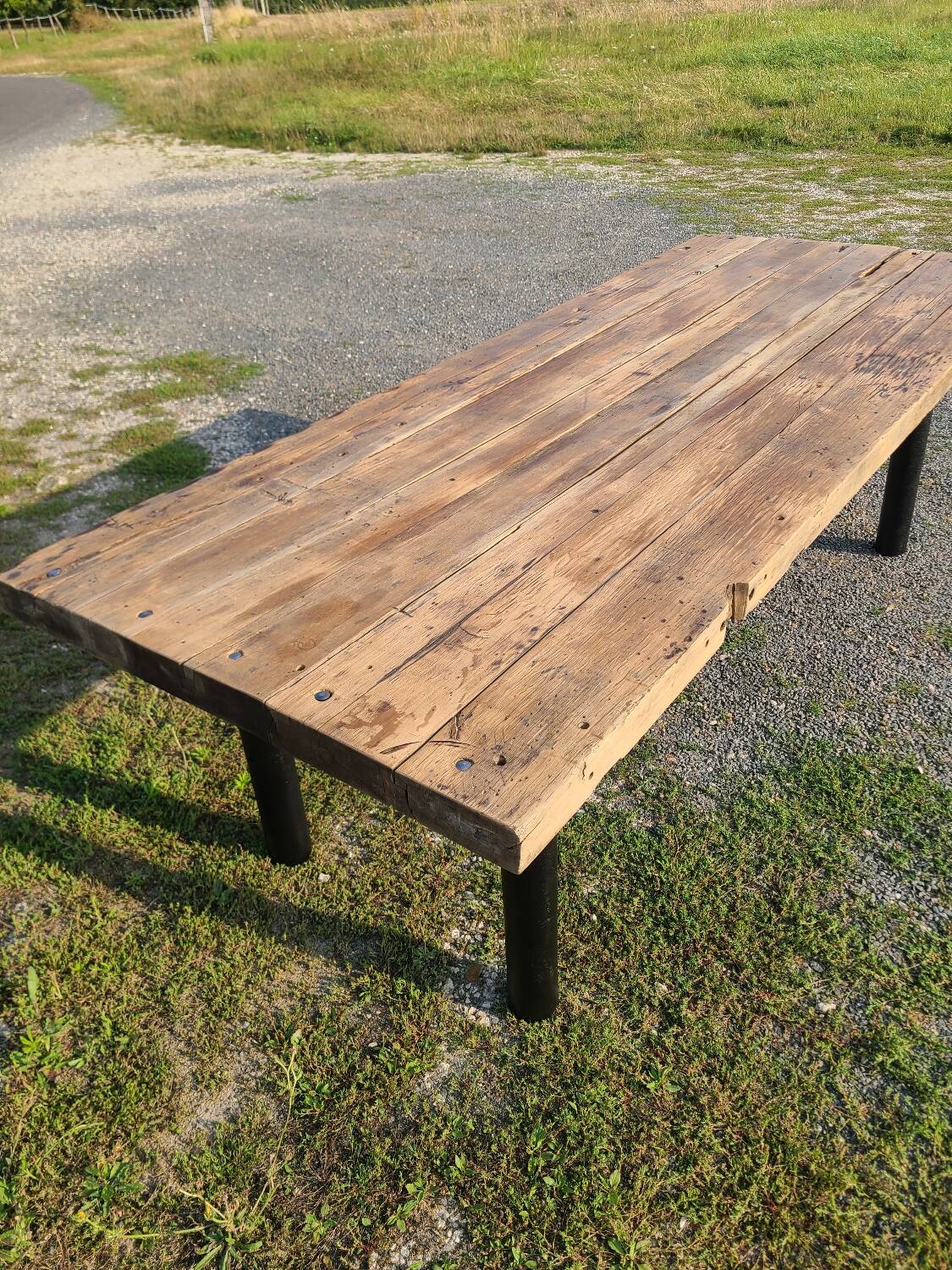 Early 20th century farmhouse table giant workbench