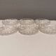 6 desert plates/ice cream plates in crystal glass from the 1960s.