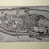 Carte historique de l'Ile de la cité à Paris en 1754