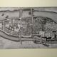 Historical map of the Ile de la Cité in Paris in 1754