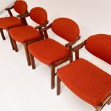 Set reupholstered Danish design chairs by Schou Andersen, 1960s