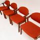 Set reupholstered Danish design chairs by Schou Andersen, 1960s
