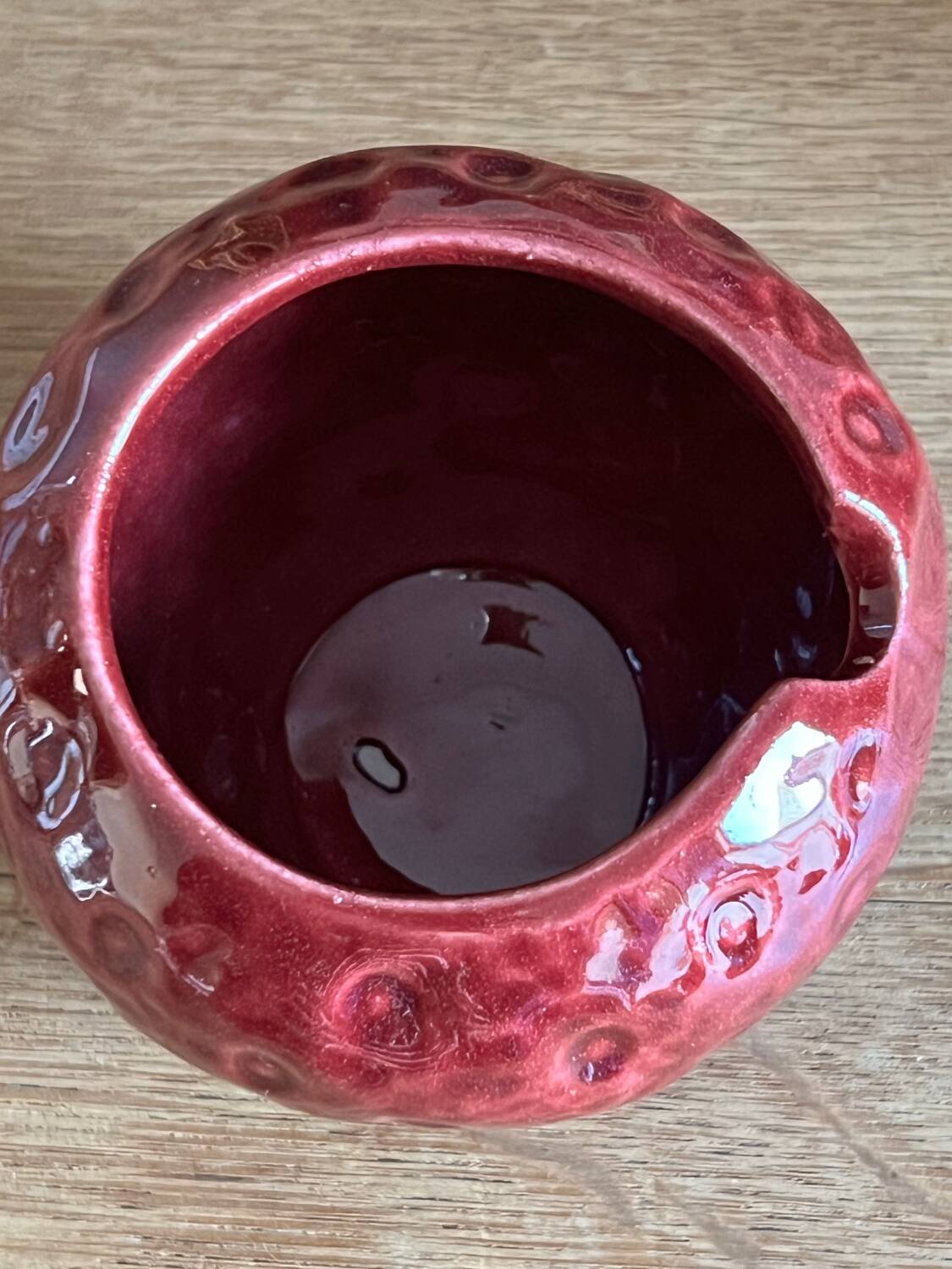 Strawberry slip jam jar