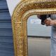 Golden mirror from the louis-philippe period in perfect condition