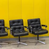 1970s Leather Swivel Chair Eurochair by Girsberger (Price for One)