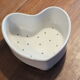 Old white porcelain heart mold (faisselle or Neufchatel)