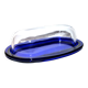 Vintage cobalt blue glass butter dish