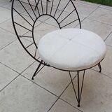 Fauteuil vintage danois fer forgé