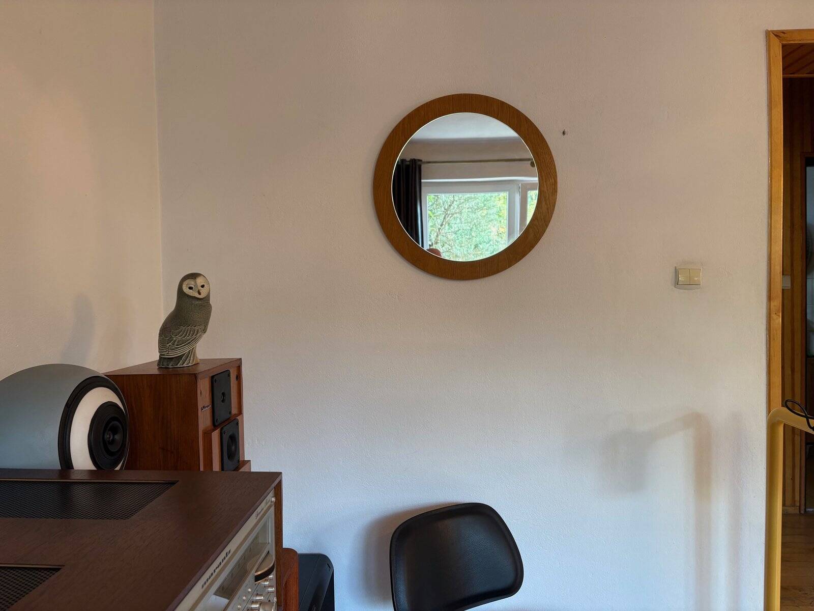 Minimalist brown mirror, 1960s