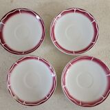 4 saucers iron earth Sarreguemines