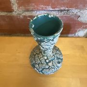 Ancient Vase CYCLOPE Charles CART Ceramic Fat Lava Green + Blue Vintage