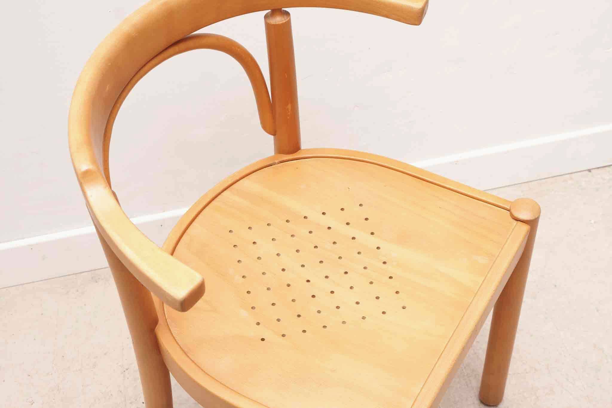 Vintage bistro chair in beech stain