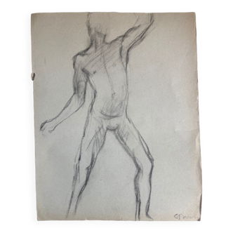 Male nude drawing