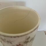 Pair of vases tubes in earthenware decorated XX century