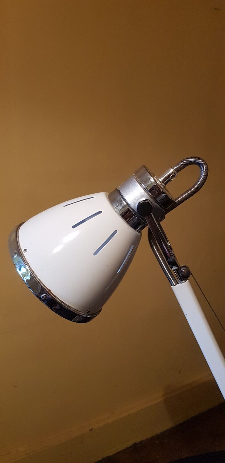 60s industrial articulated desk lamp.