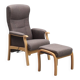 Hjort Knudsen — Armchair with Matching Footstool — Adjustable Backrest — Mo