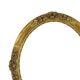 Oval Golden Wooden Frame Classic Roses Baroque Style France 59x49cm