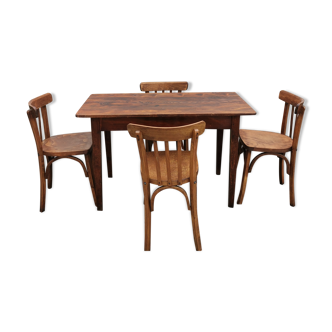 Table and bistro chairs