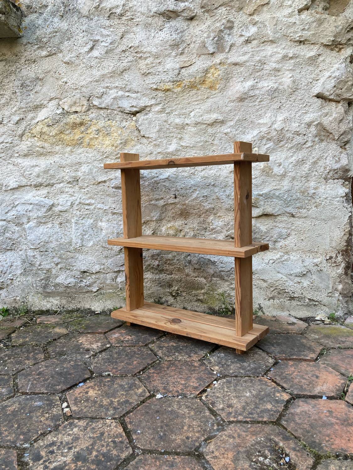Vintage pine wall shelf