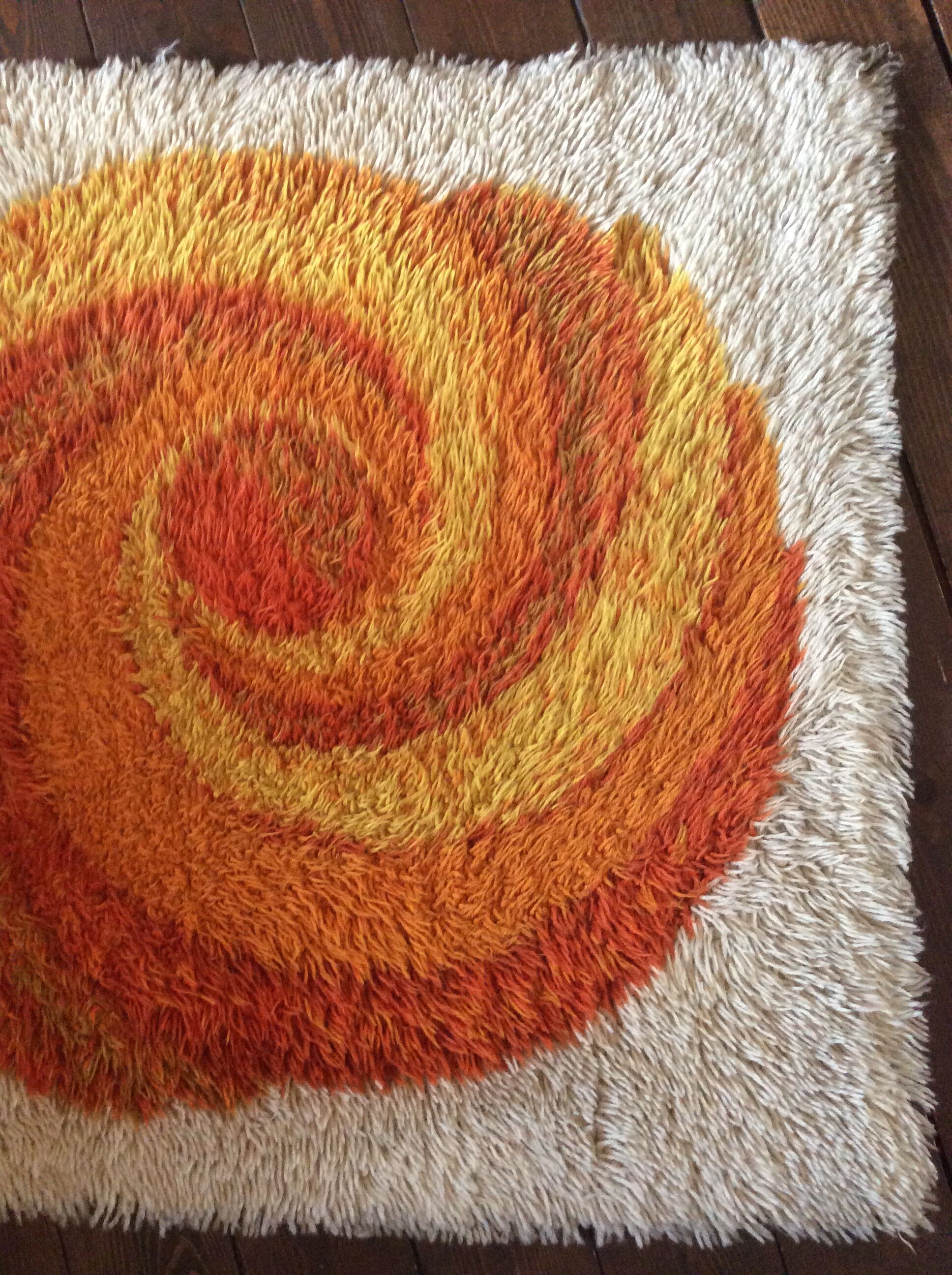 Duo de tapis Bergrya par Bergoos des années 60
