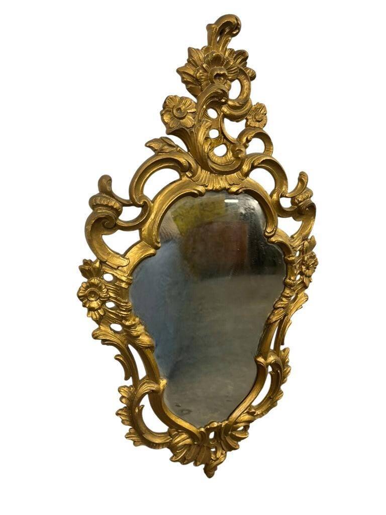 Vintage gold baroque mirror / wall mirror