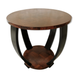 Gueridon art deco noir et bois