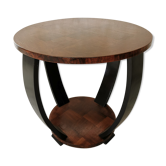 Gueridon art deco noir et bois