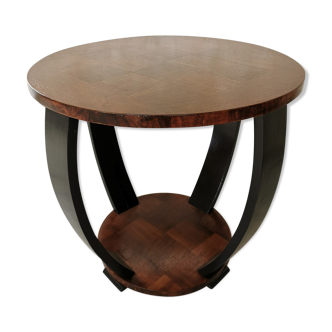 Gueridon black deco art and wood