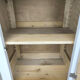 Vintage buffet/confiturier in white/greige painted wood.
